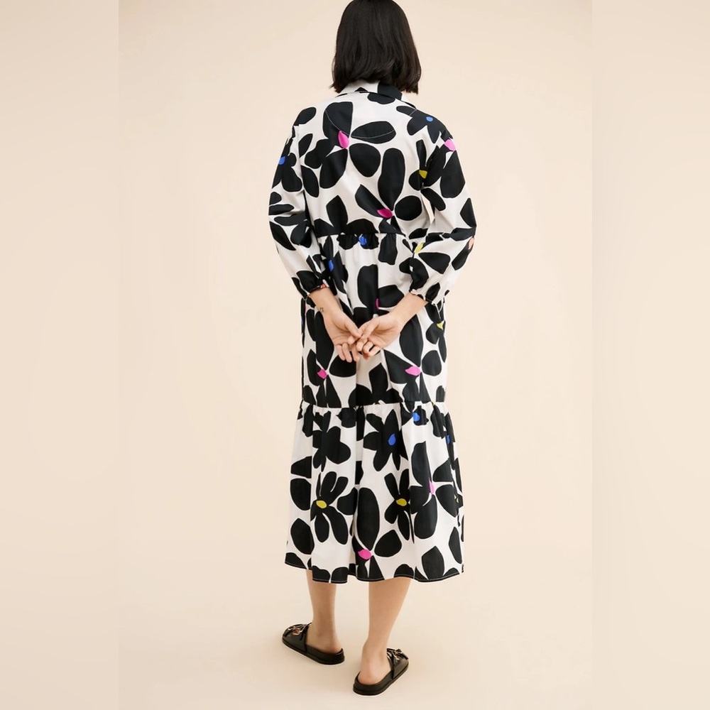 MAEVE by ANTHROPOLOGIE The Bettina Tiered Shirt Dress - Picture 2 of 9